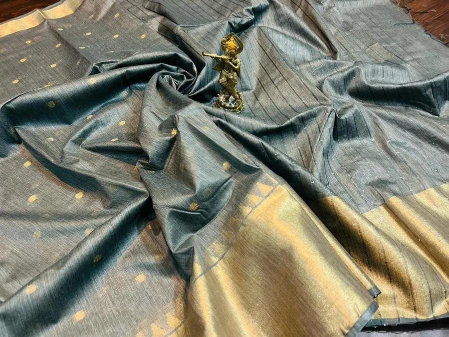 Soft Baswada Kota Zari Border with Allover Buta Woven Pattern Saree